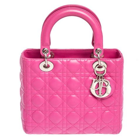 lady dior pink medium size bag|christian dior pink bag.